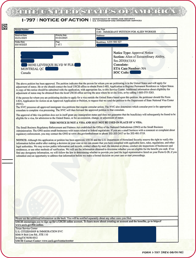 Case: EB-1A Approved for a Marketing Professional